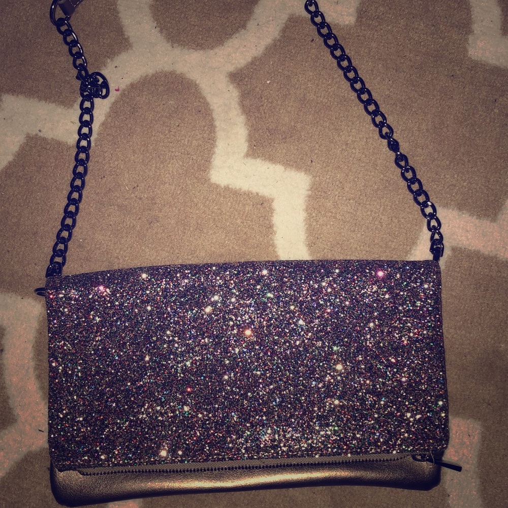 Sparkly clutch/shoulder bag from express